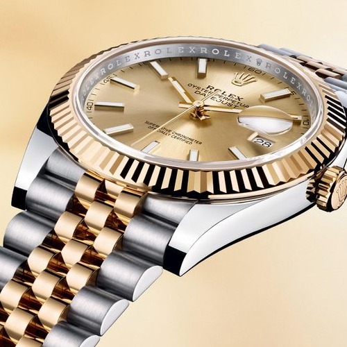 rolex datejust men oystersteel and yellow gold