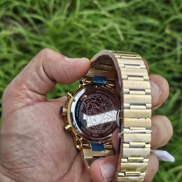 versace greca black dial gold tone watch versace greca black dial gold tone watch