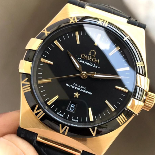 omega constellation co axial master chronometer 41 mm rose gold black omega constellation co axial master chronometer 41 mm rose gold black