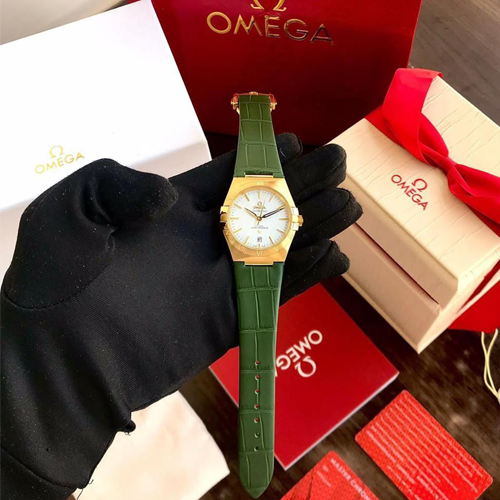 omega constellation co axial master chronometer 41 mm green