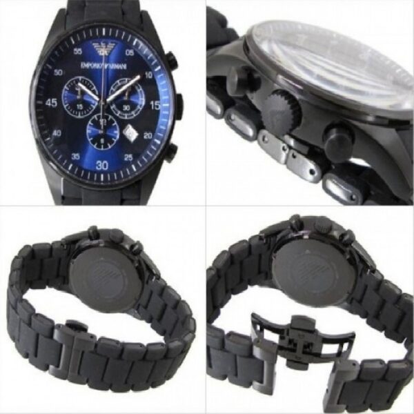 emporio armani ar 6032 full black blue dial emporio armani ar 6032 full black blue dial