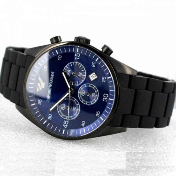 emporio armani ar 6032 full black blue dial emporio armani ar 6032 full black blue dial