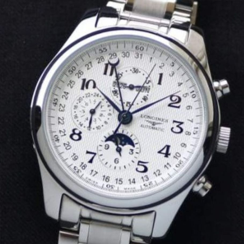 longiness master collection white dial silver bracelet mens watch longiness master collection white dial silver bracelet mens watch