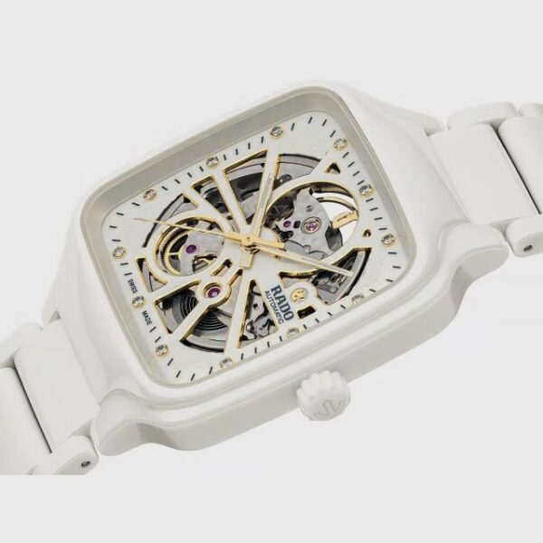 rado true square automatic open heart white rado true square automatic open heart white