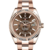 rolex sky dweller rose gold brown dial 211