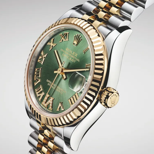 rolex oyster perpetual datejust 31 green dial