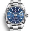rolex sky‑dweller watch oyster steel blue dial