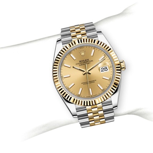 rolex datejust men oystersteel and yellow gold